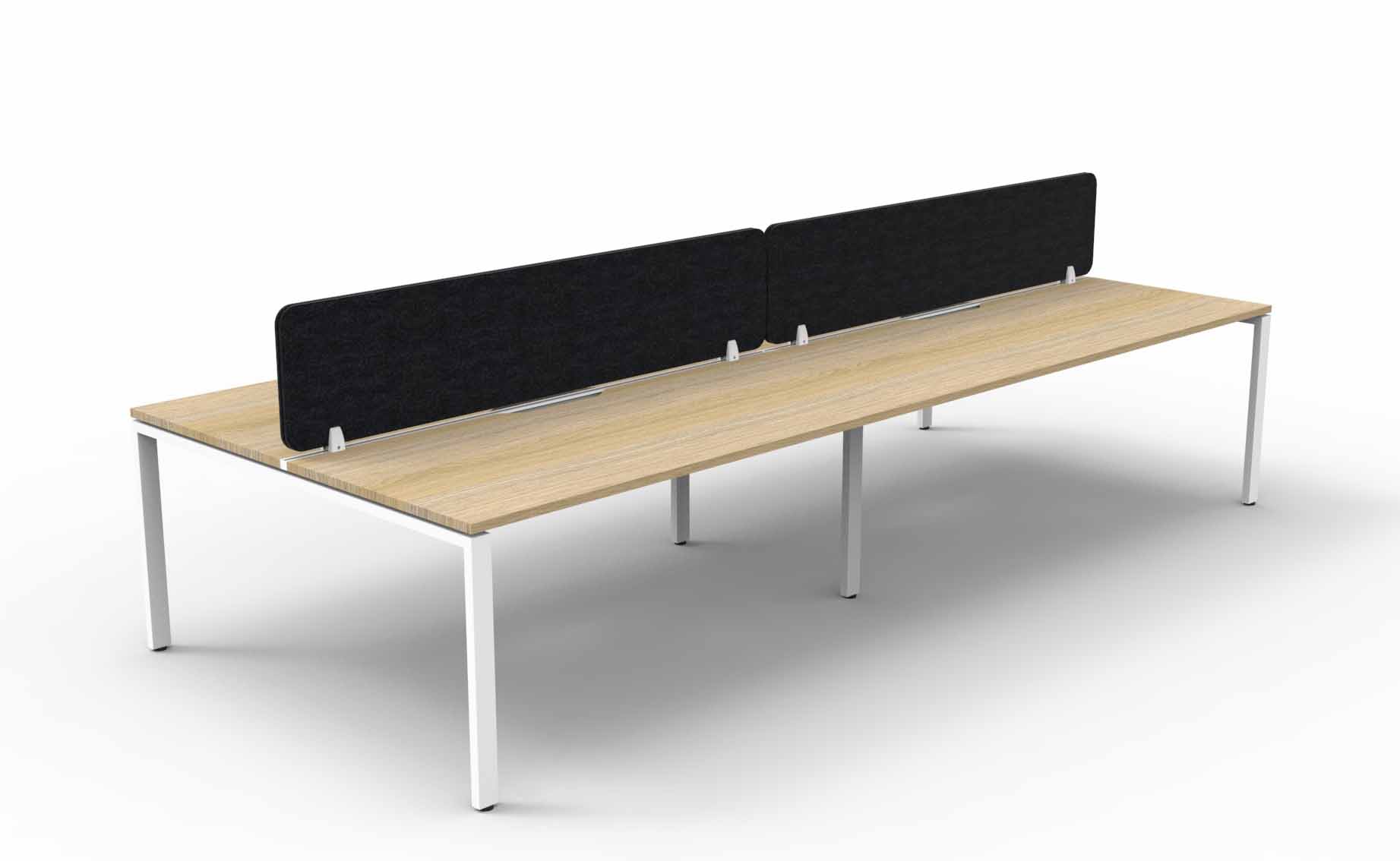 Profile 4 Person Double Sided Workstation - with Eco Screen